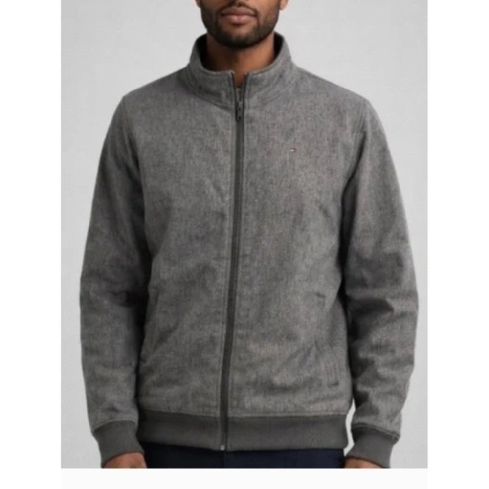 Tommy Hilfiger Gray Zip-Up Jacket – Size XL